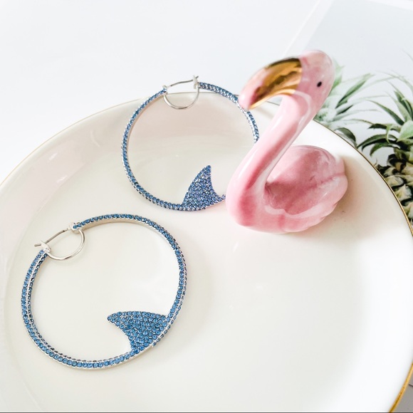 ❌SOLD❌Kate Spade California Dreaming Shark Hoop Earrings